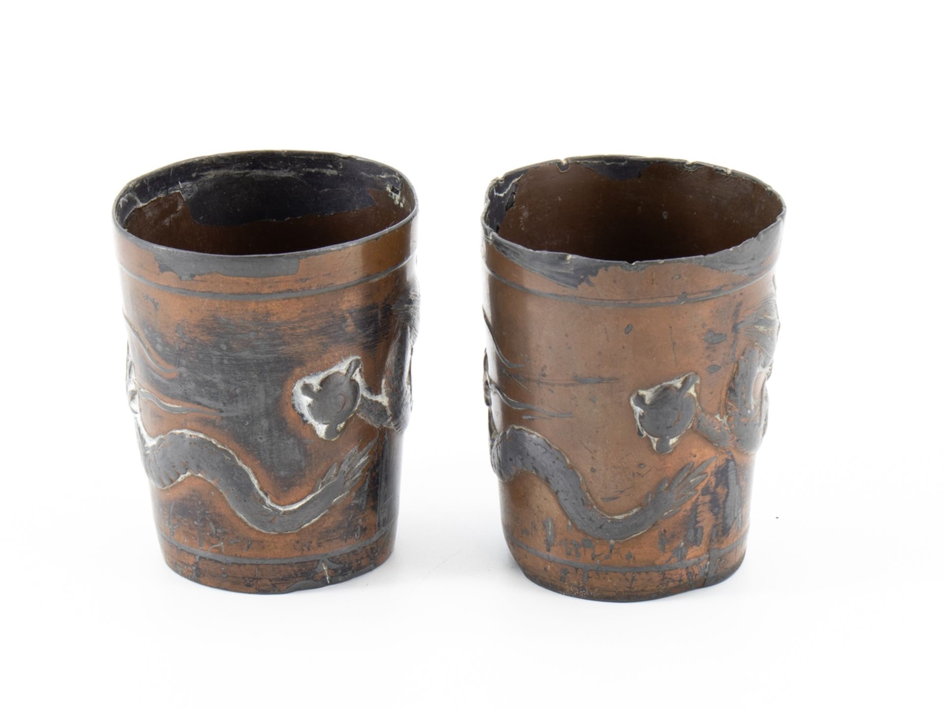 4 cups with dragon motif, China, around 1900 - Image 3 of 12