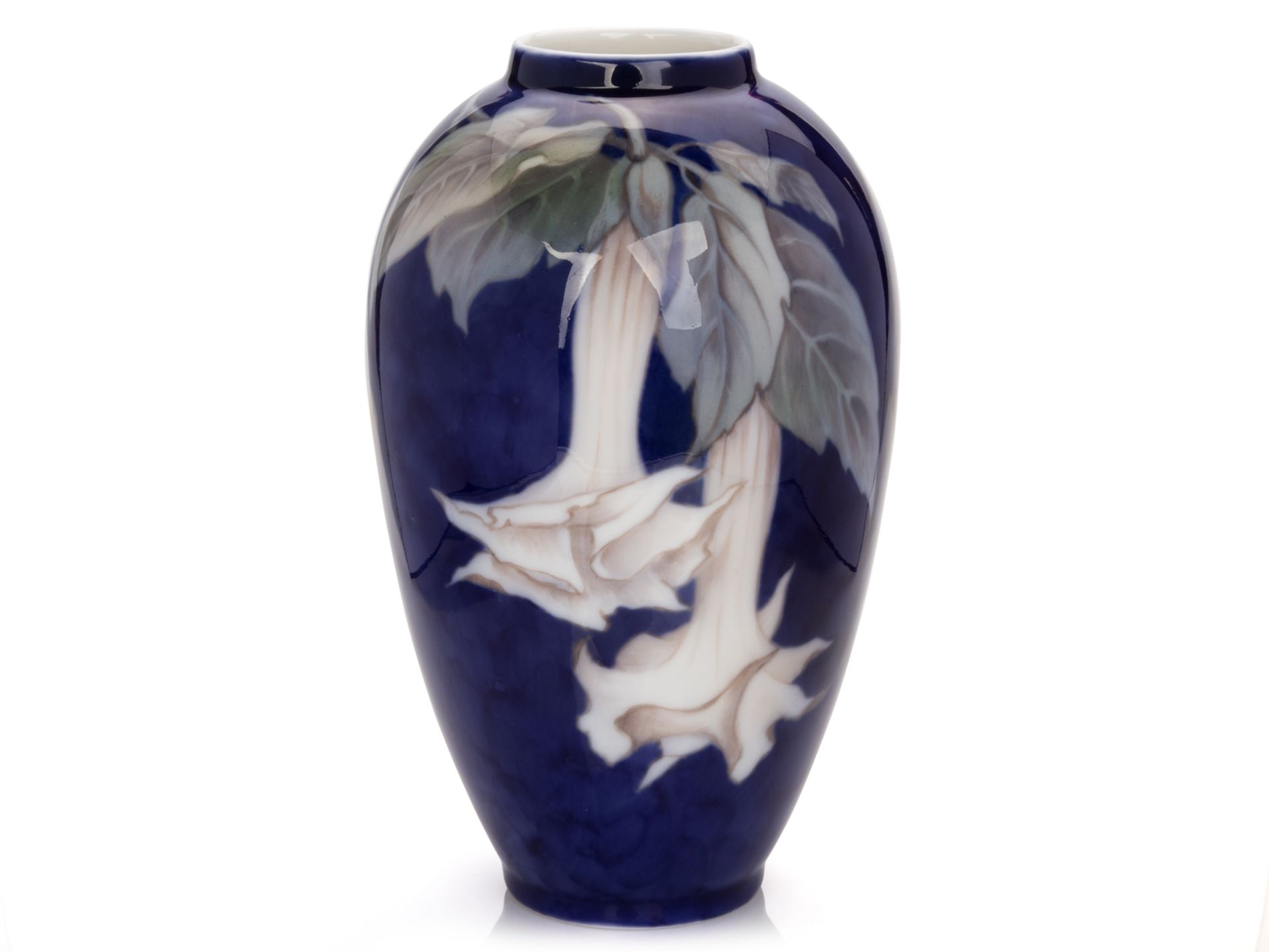 Royal Copenhagen vase with floral painting, around 1910.  - Image 5 of 5