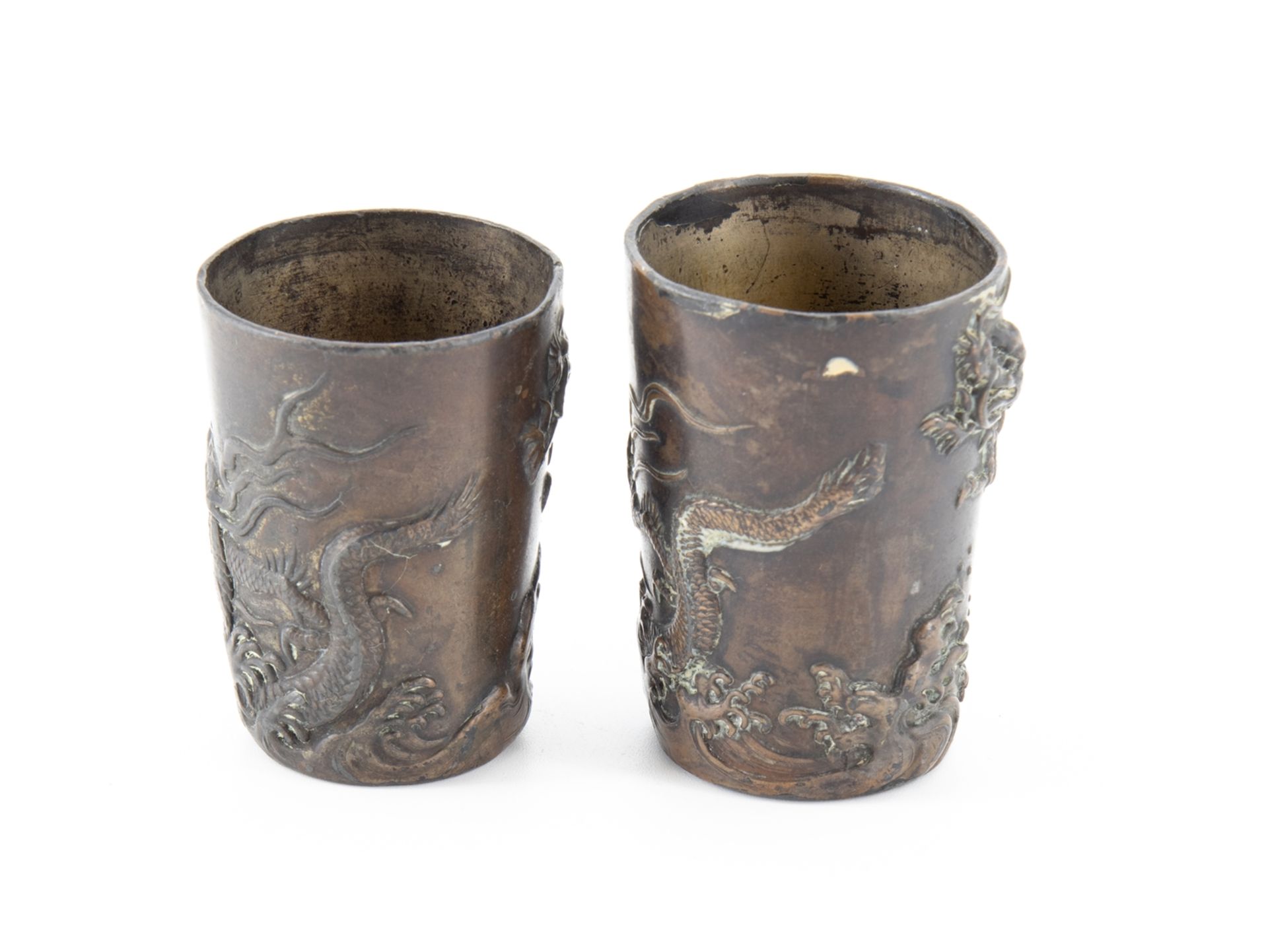 4 cups with dragon motif, China, around 1900 - Image 8 of 12