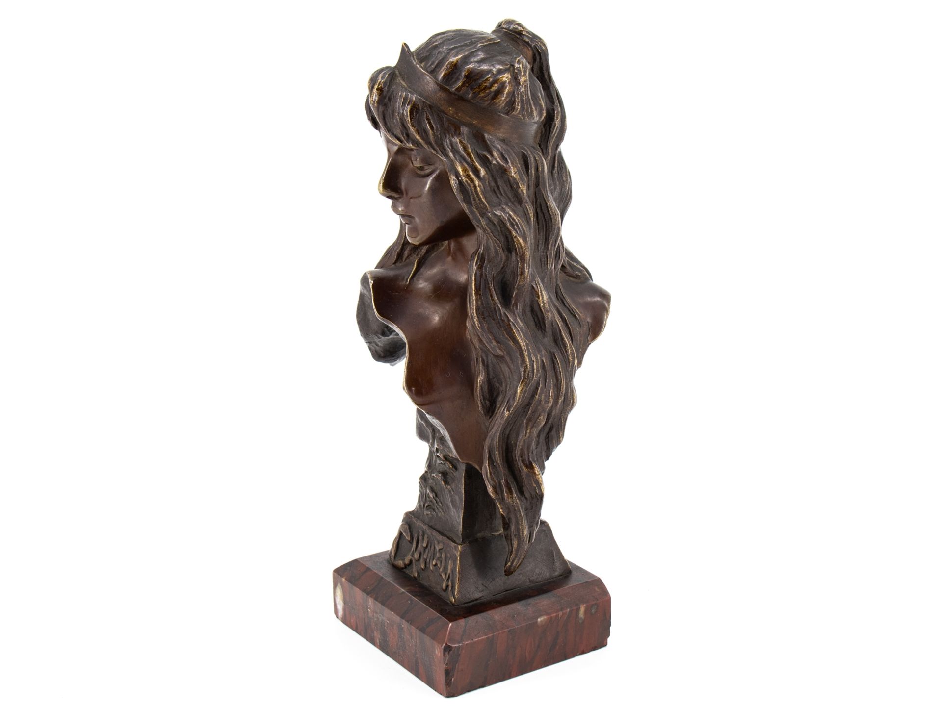 Emmanuel Villanis (1858-1914) bronze sculpture, Carmela, around 1900. - Image 2 of 7
