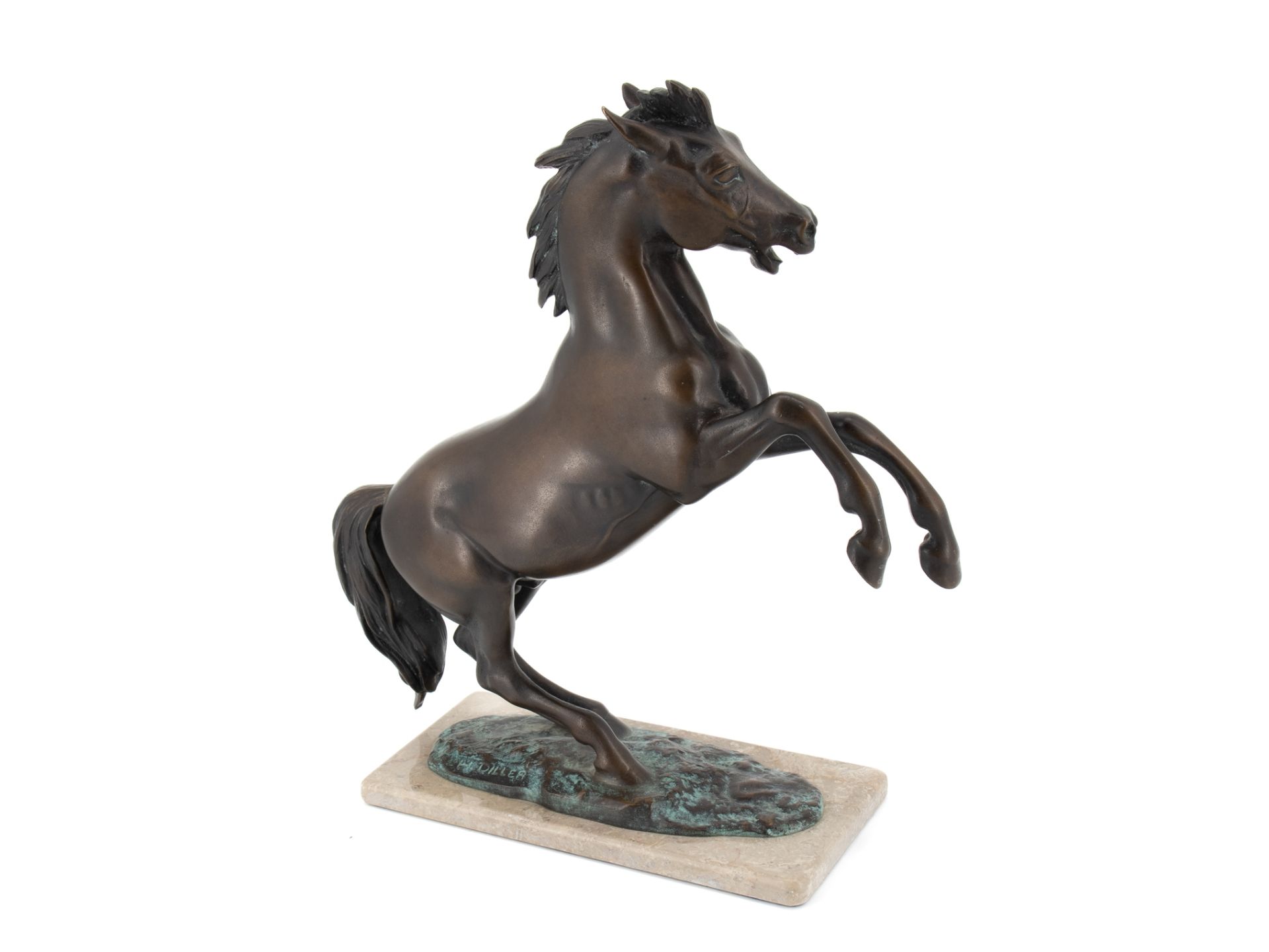 Diller Helmut (1911 - 1984), Bronze sculpture "Steigendes Pferd" (Rising Horse)