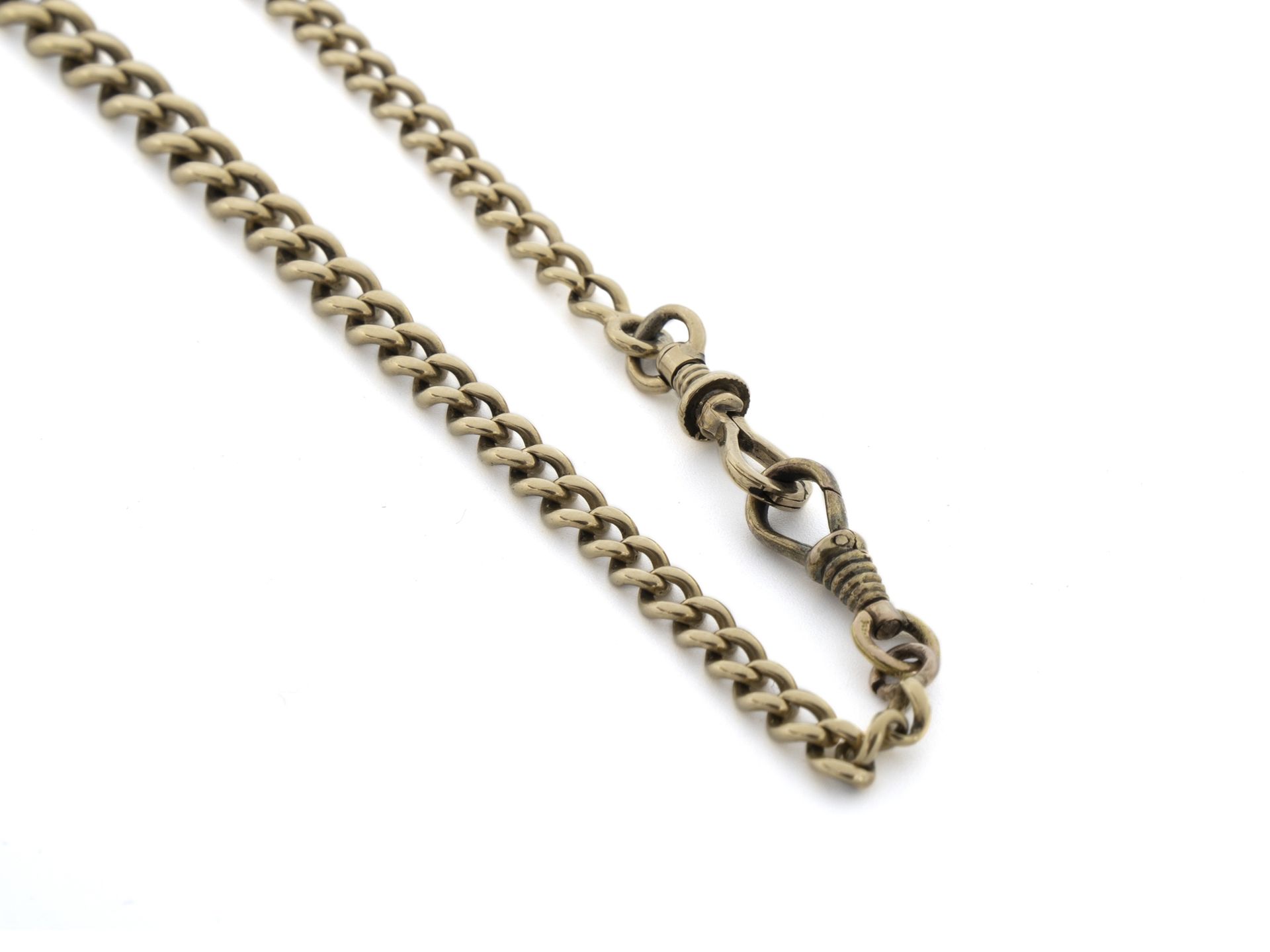 Watch chain 14 K, 585 gold, curb chain, around 1880. - Image 3 of 3