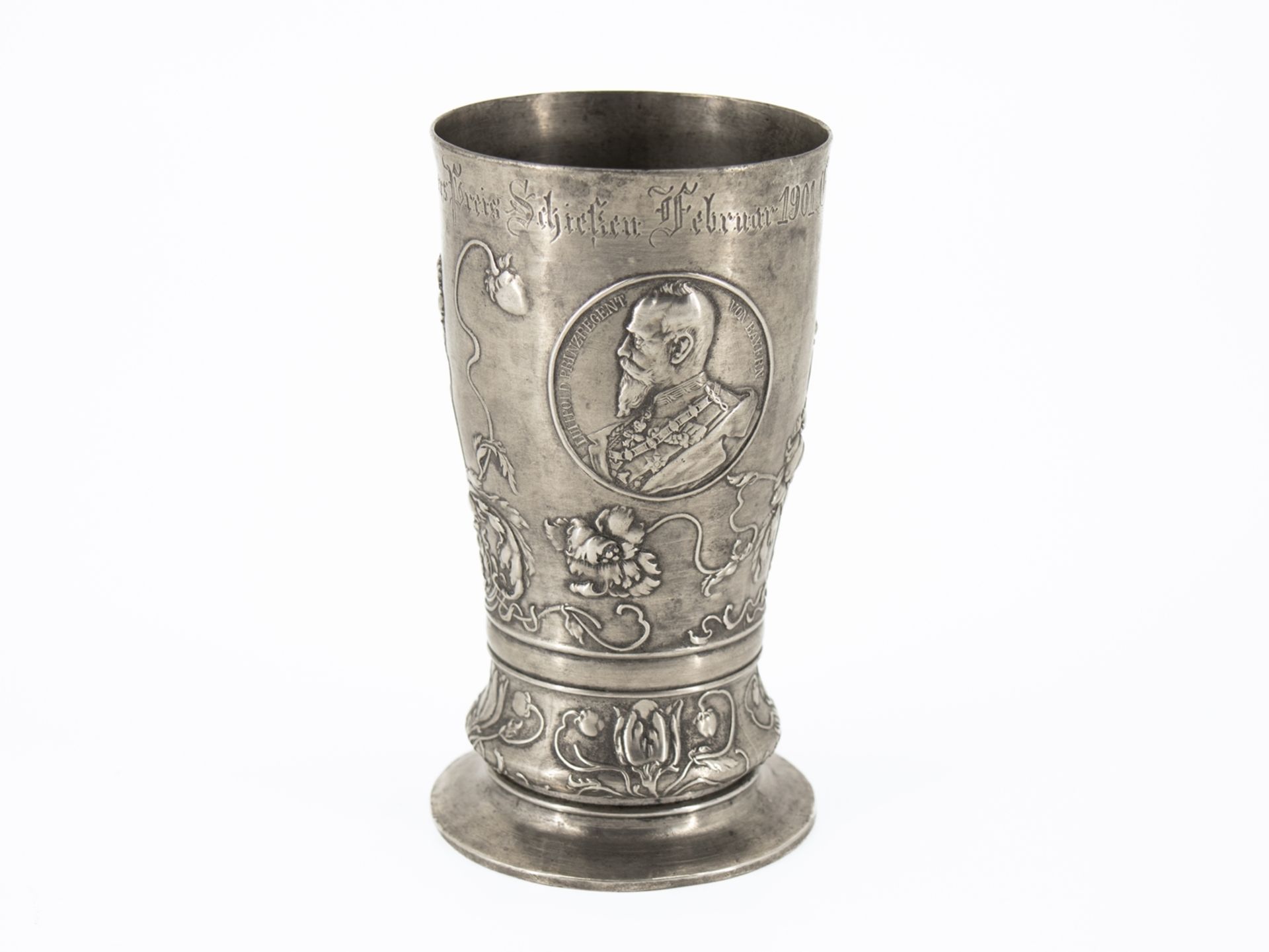 Rifleman's Cup NCO Prize Shooting, Art Nouveau, dated 1901.