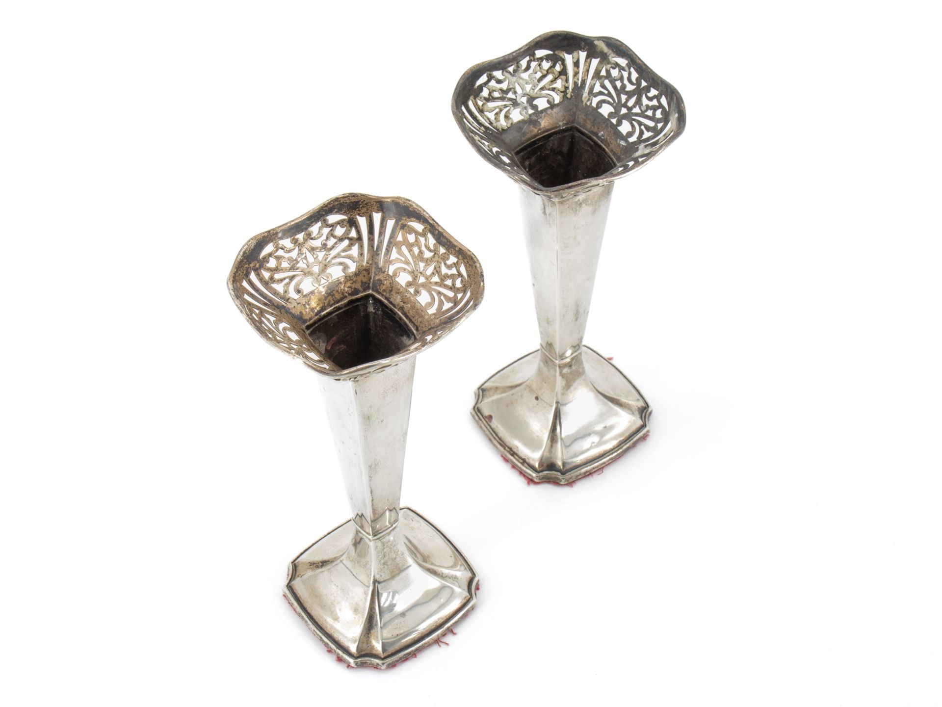 Pair of vases, 925 sterling silver, England, Sheffield, 1916. - Image 4 of 6