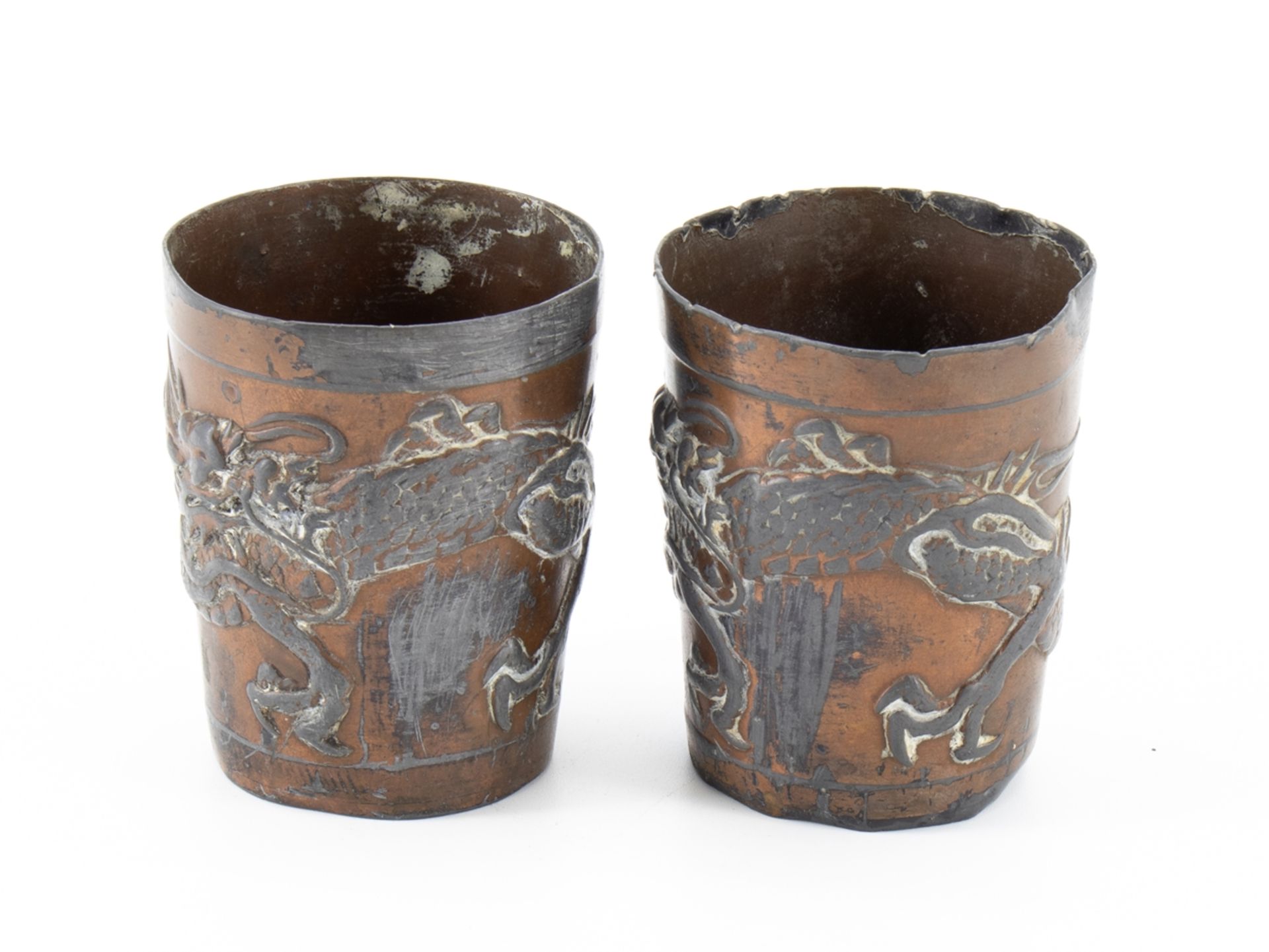 4 cups with dragon motif, China, around 1900 - Image 5 of 12