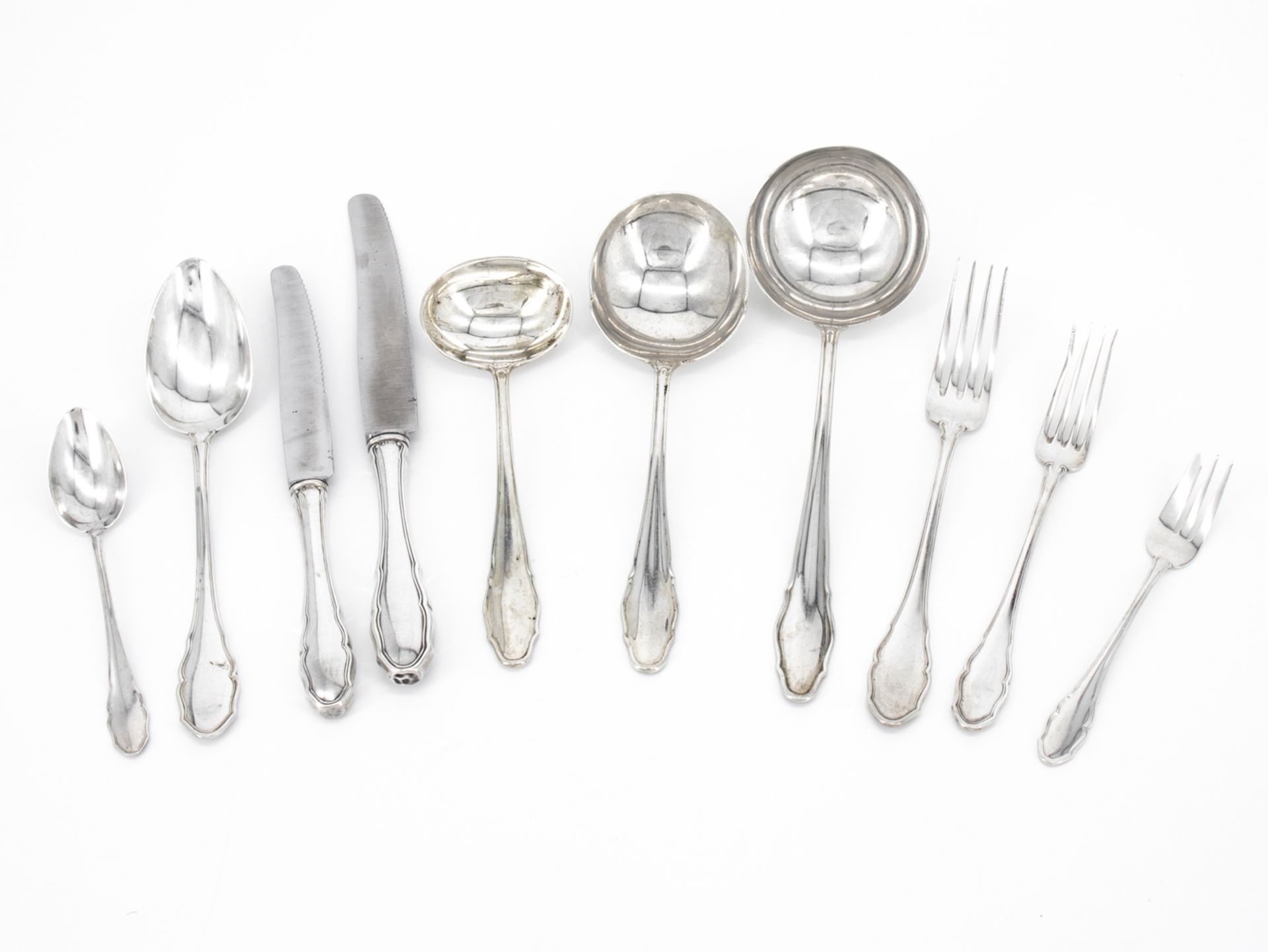 6-piece silver cutlery Seckenrand, Geb. Reiner Krumbach, Swabia, around 1930