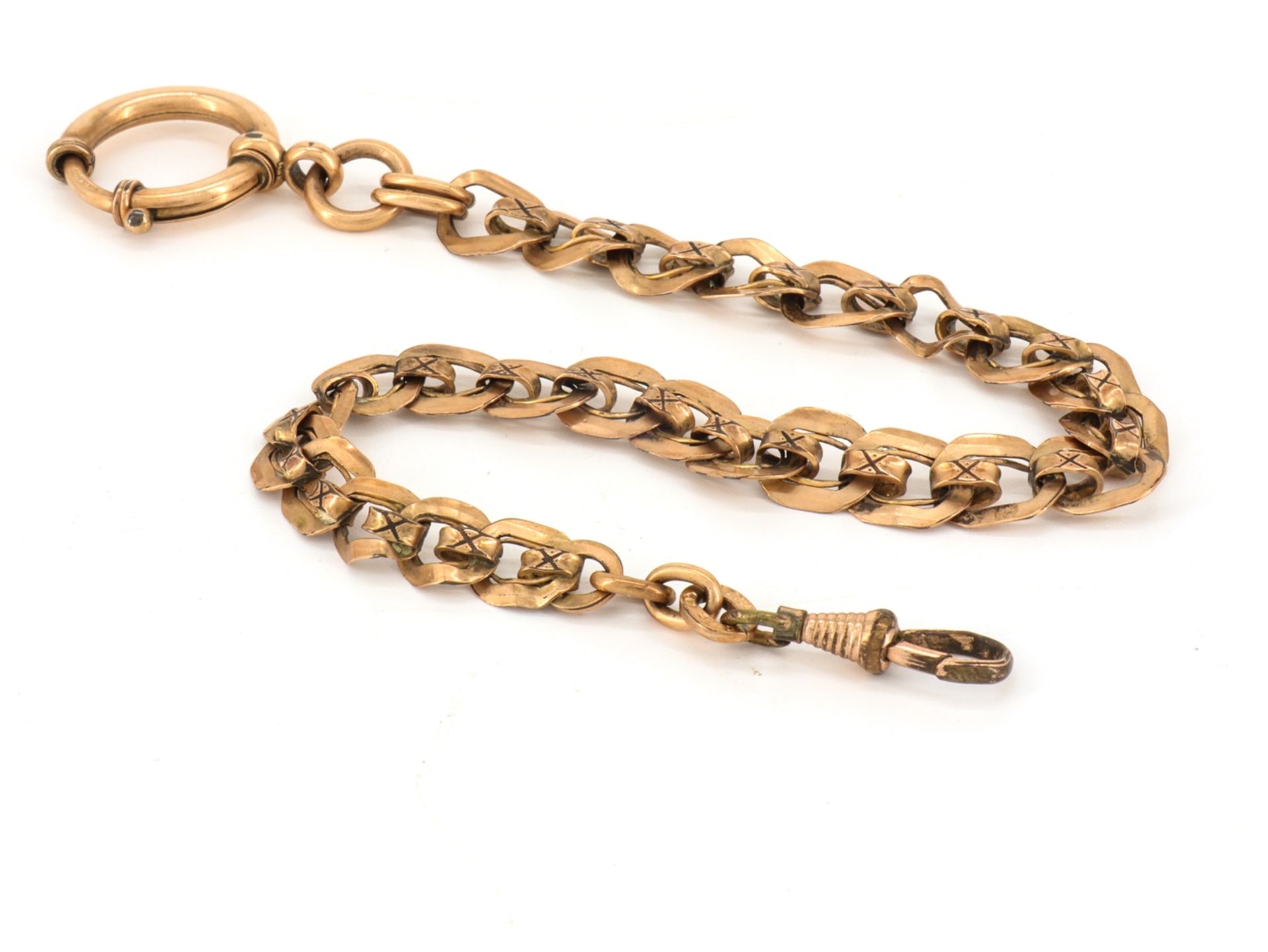 Gold-plated watch chain, around 1890 - Image 3 of 5