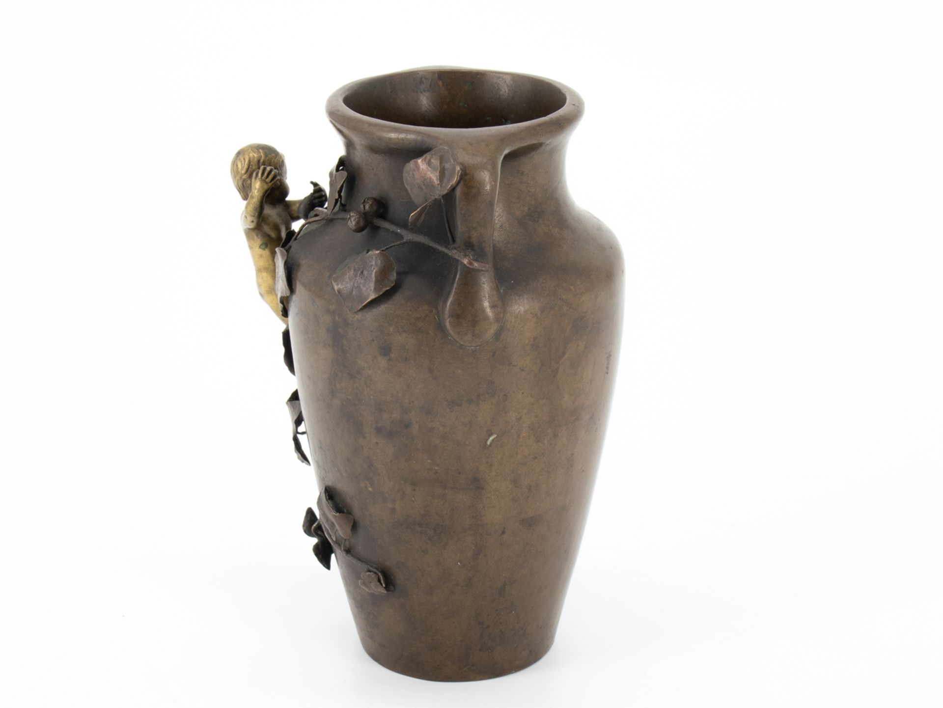 Jugendstil Bronze Vase um 1910 - Bild 7 aus 9