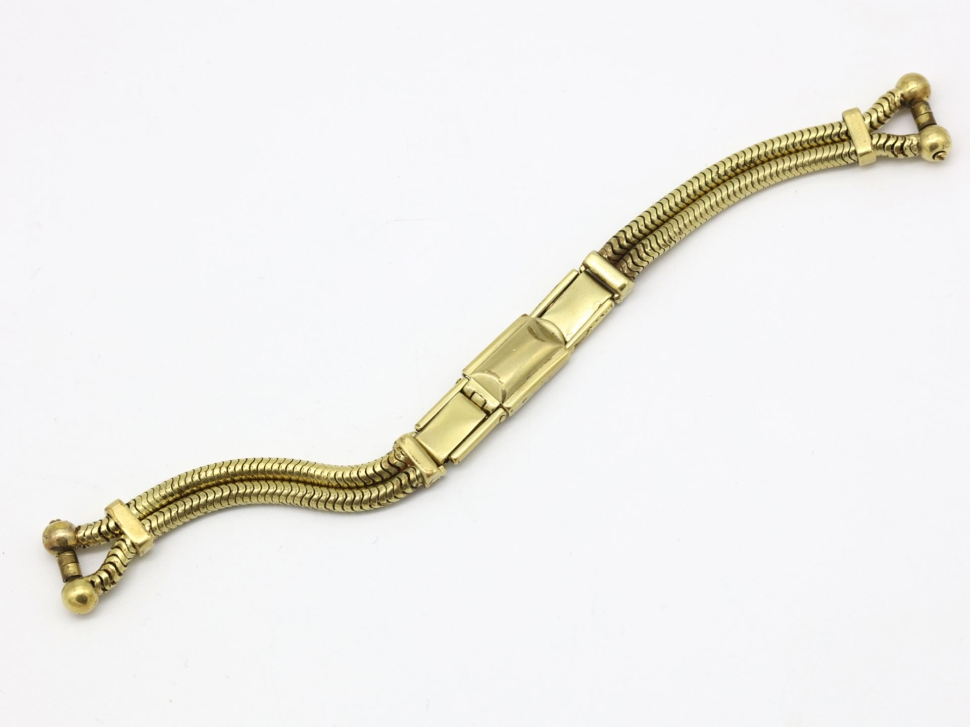 Art Deco watch strap in 585, 14K gold, around 1920.