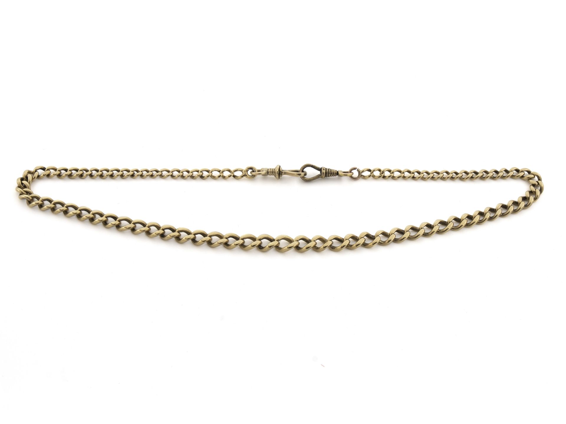 Watch chain 14 K, 585 gold, curb chain, around 1880. - Image 2 of 3