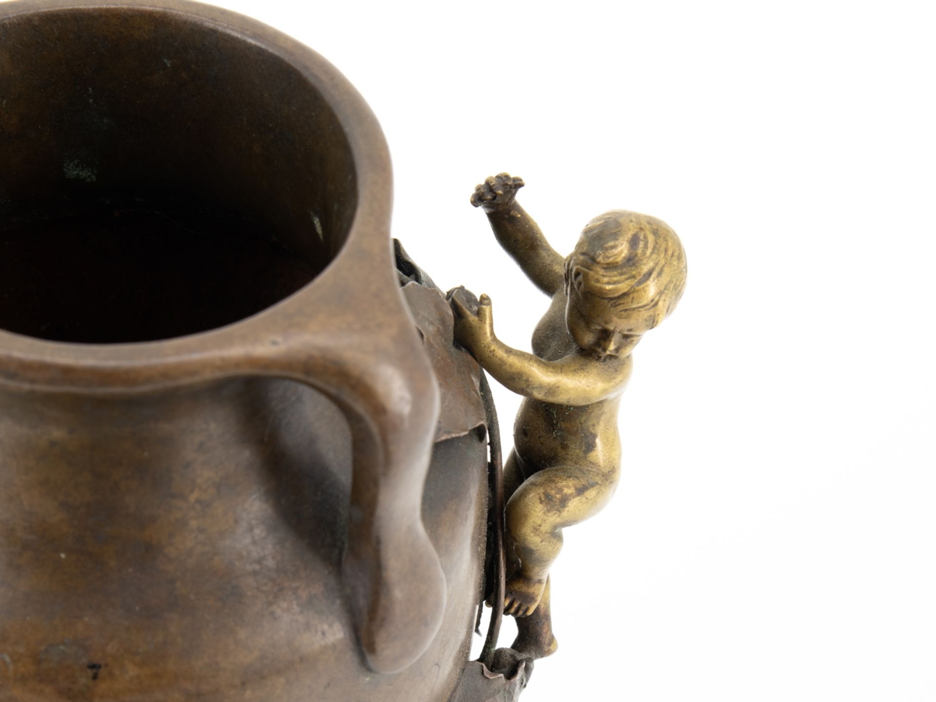 Jugendstil Bronze Vase um 1910 - Bild 4 aus 9