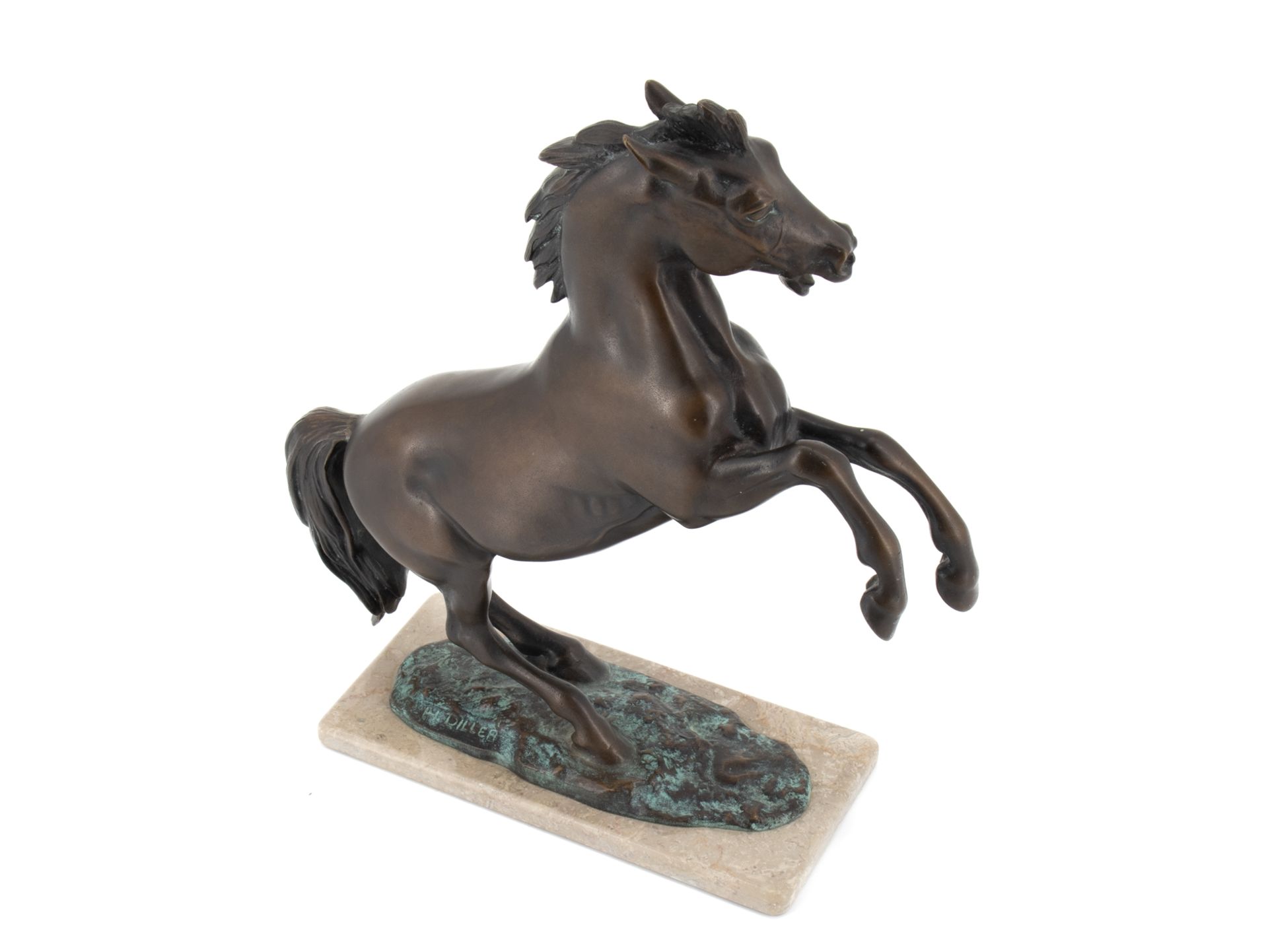Diller Helmut (1911 - 1984), Bronzeskulptur "Steigendes Pferd" - Bild 7 aus 9