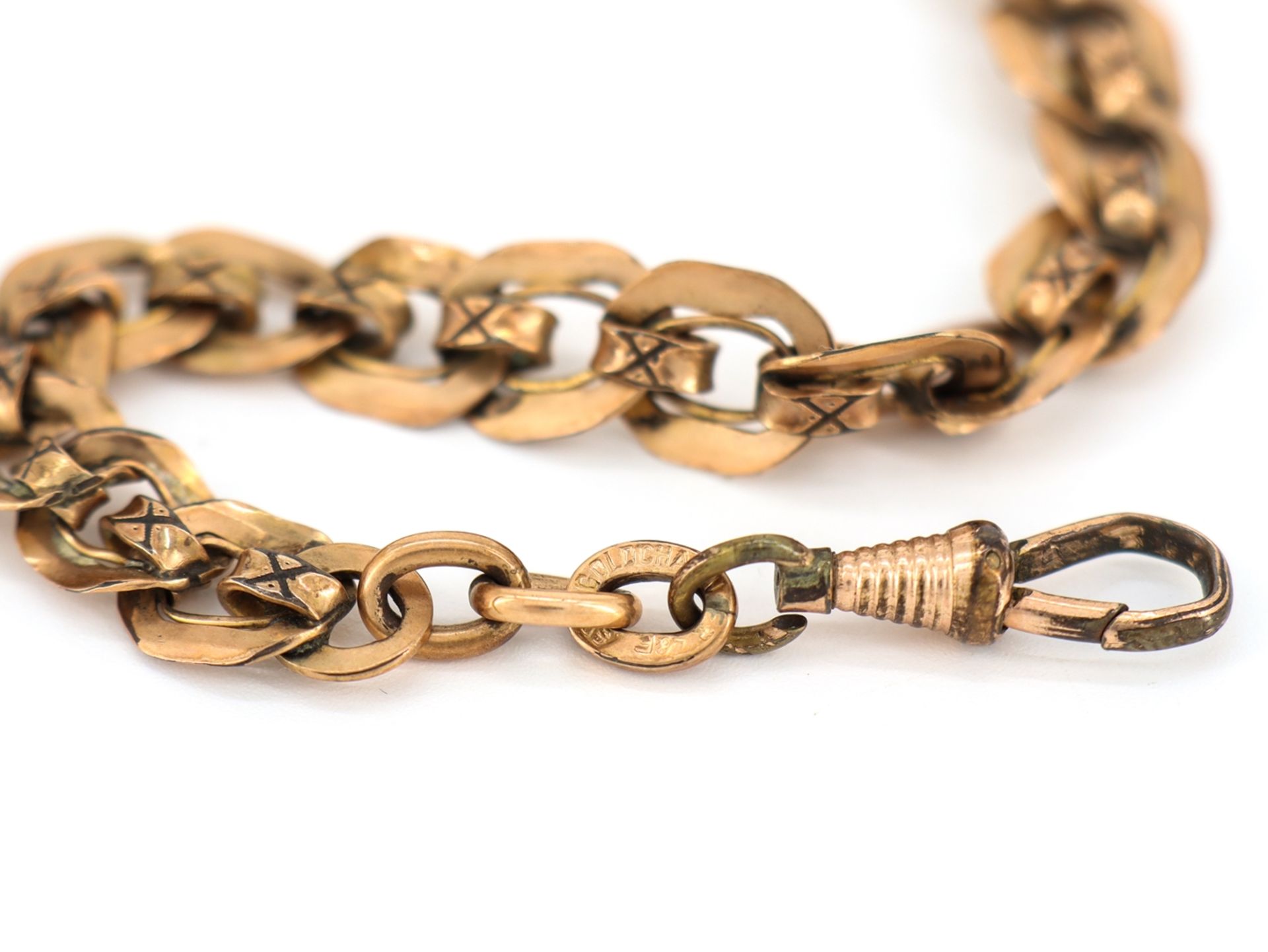 Gold-plated watch chain, around 1890 - Image 4 of 5