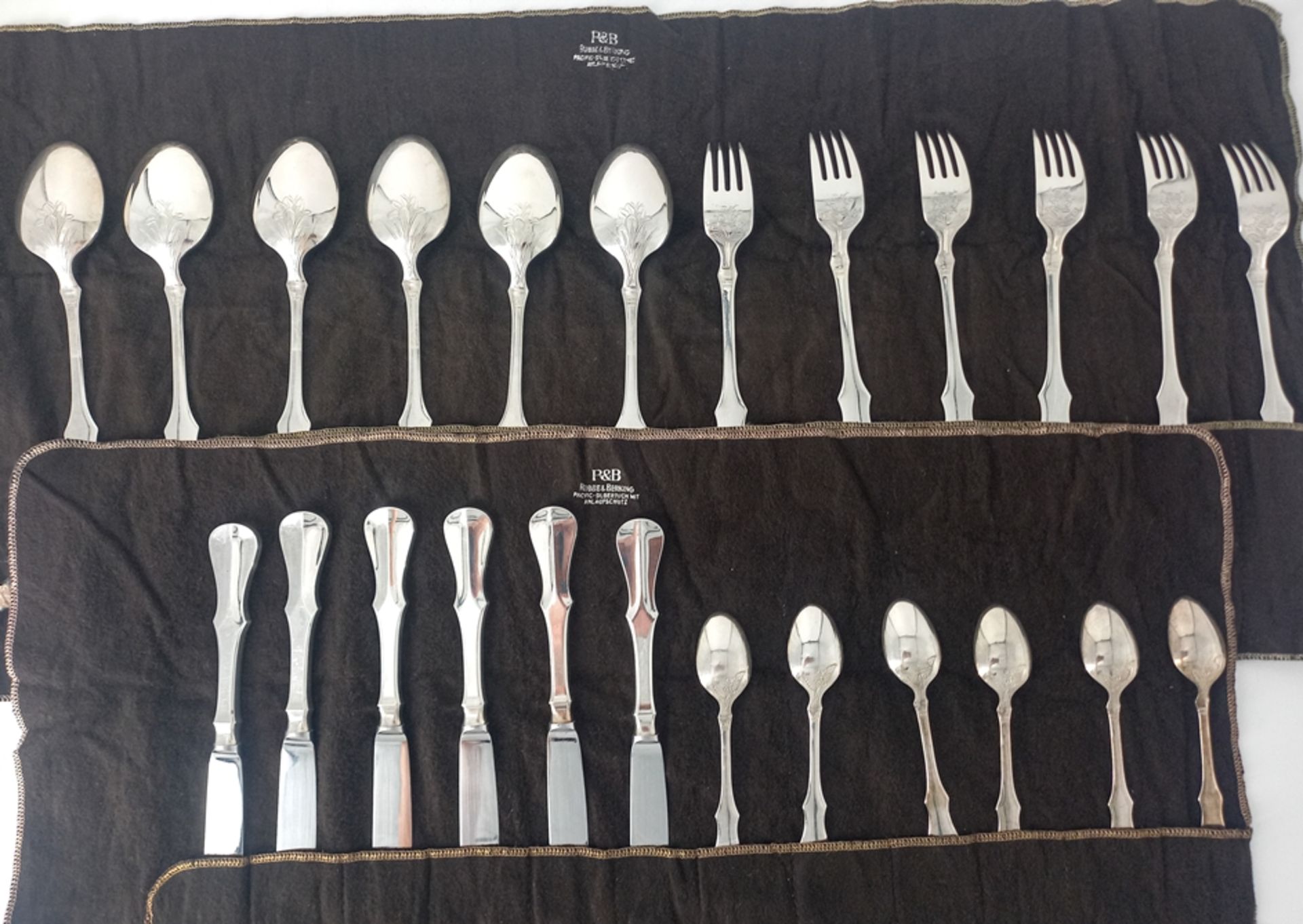 6 person cutlery set in 800 silver Robbe & Berking "Old Copenhagen" 24 pieces - Image 4 of 4