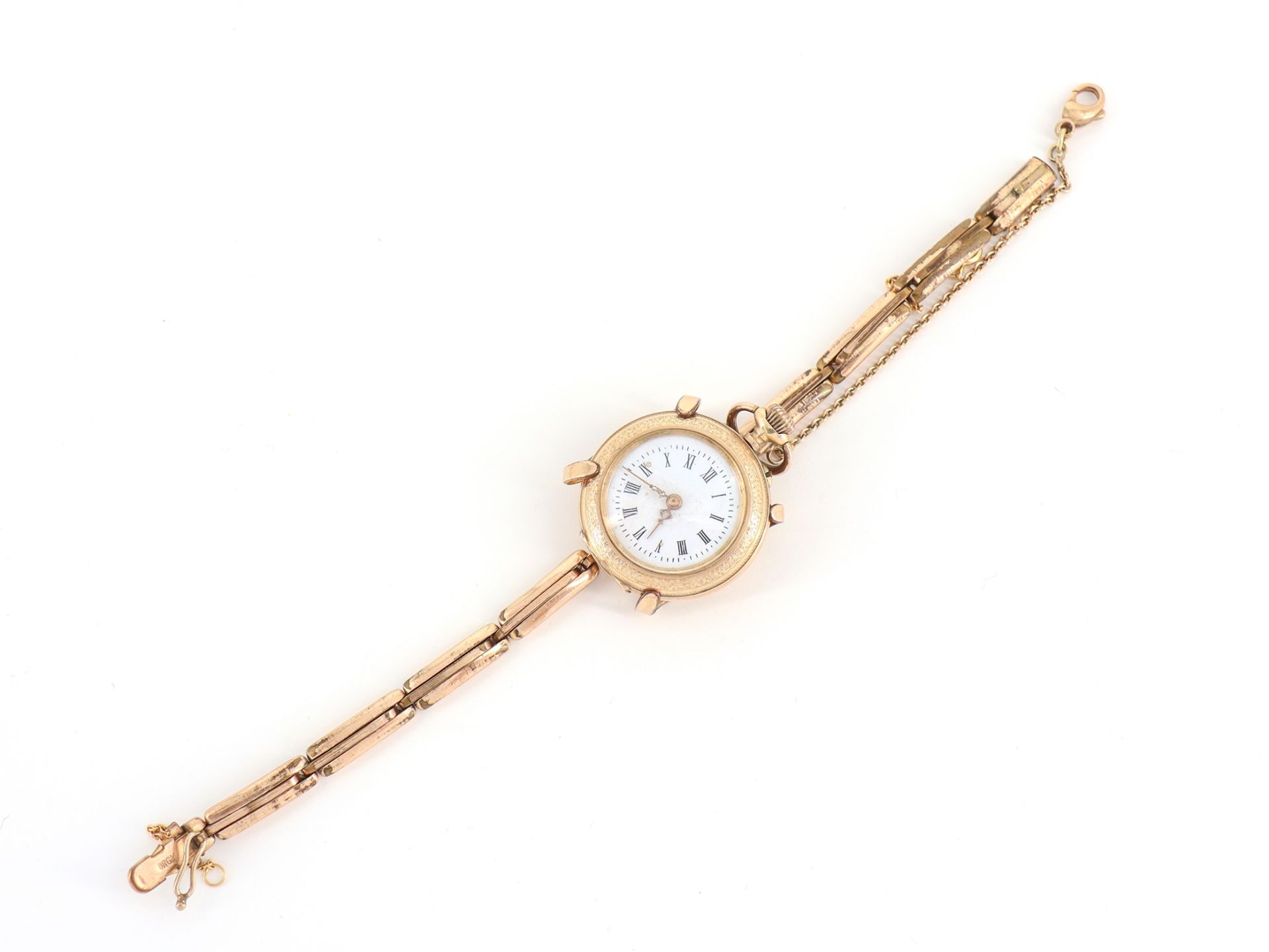 Damen Taschenuhr in 14 K, 585er Gold, mit Armband  - Bild 9 aus 11