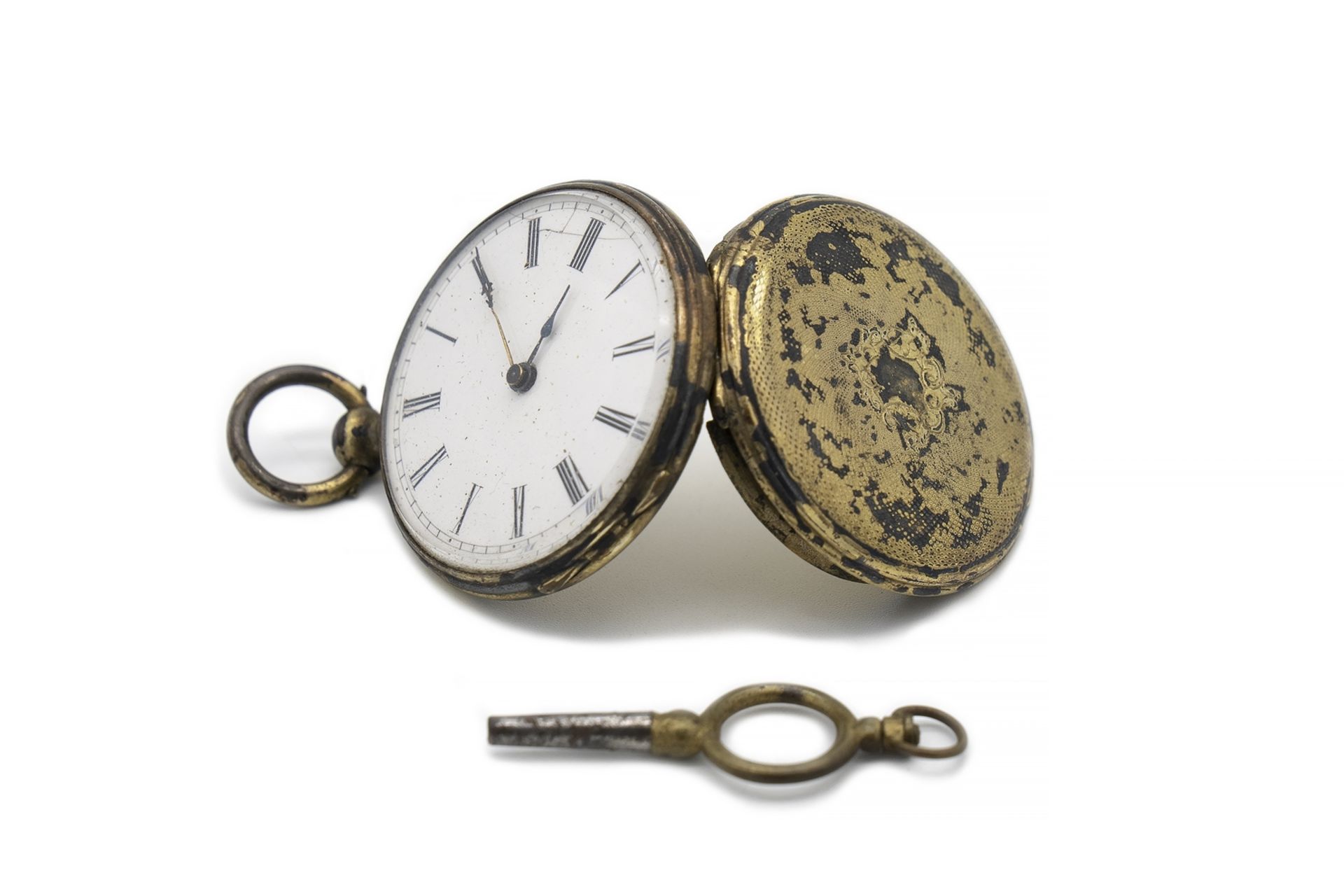 Lady's pocket watch in 14 K, 585 gold, around 1900.