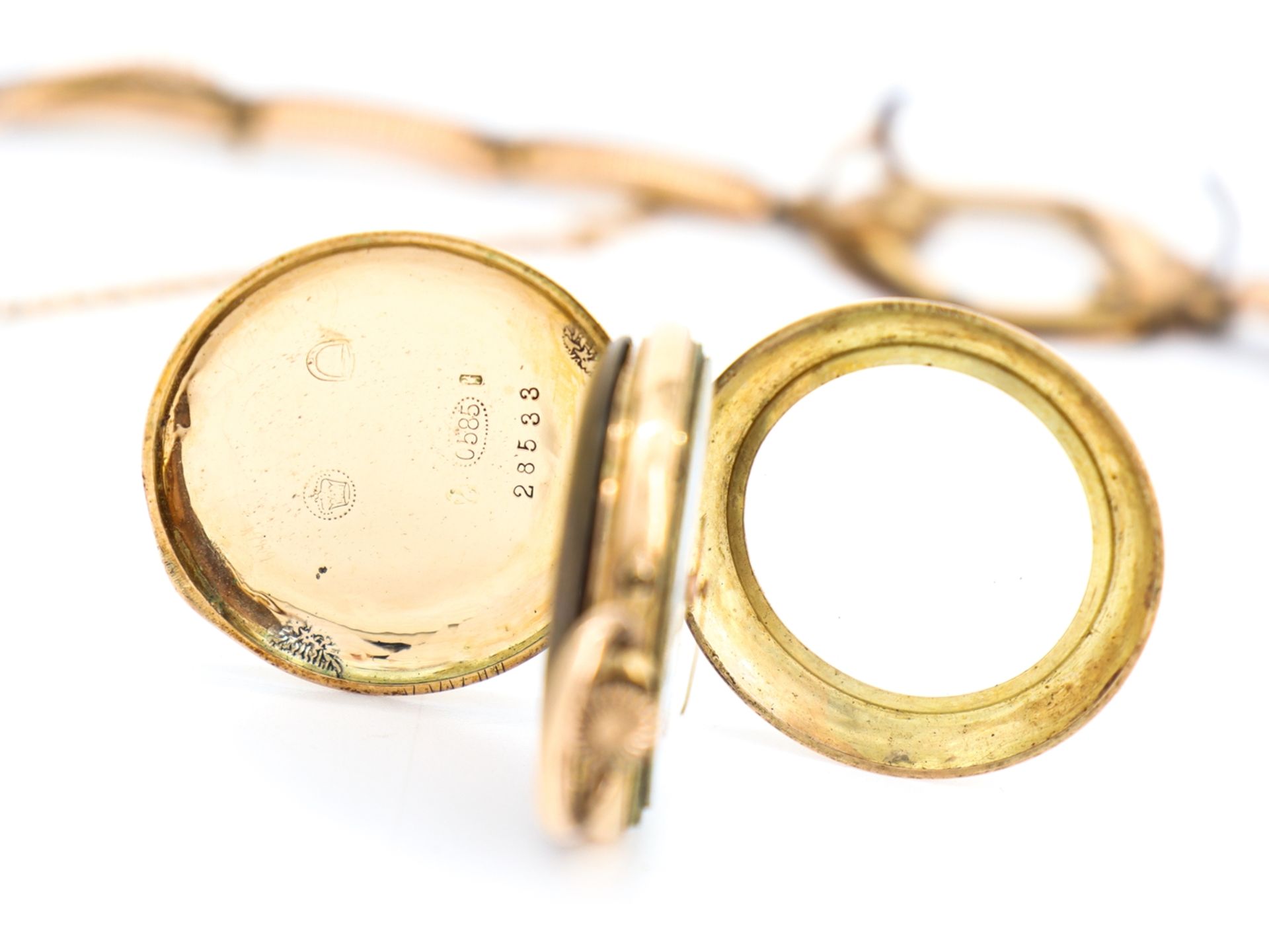 Damen Taschenuhr in 14 K, 585er Gold, mit Armband  - Bild 2 aus 11