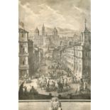 After Giuseppe Vasi (1710-1782) Italian. "La Veduta Basilica di S. Maria Maggiore", Engraving,