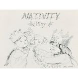 John Stanton Ward (1917-2007) British. "Nativity Play", Ink, Signed, 8.25" x 10.75" (21 x 27.3cm)