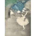 Edgar Degas (1834-1917) French. "De Ster", Etching and aquatint, Signed in pencil, Unframed 10.25" x