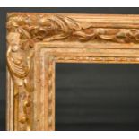 19th Century French School. A Carved Giltwood and Painted Louis XV Style Frame, with swept centres