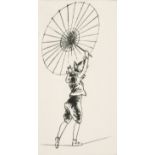 Charles Robinson Sykes (1875-1950) British. 'The Parasol', Etching, Unframed, 7.25" x 3.75" (18.5