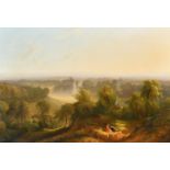 George Arthur Fripp (1813-1896) British. An Extensive View of Richmond with Figures in the