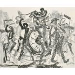 Anthony Gross (1905-1984) British. "Procession Charivari", Etching, Signed, Inscribed and numbered