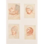 18th Century Italian School. A Head Study, Sanguine and pencil, 5.25" x 3.75" (13.4 x 9.5cm) and