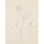 Attributed to Augustus John (1878-1961) British. Study of Caspar John, Pencil, Signed, 14.5" x 10.