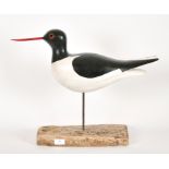 Guy Taplin (1939- ) British. "Oyster Catcher", Sculpture, Wood, Signed and Inscribed, 17" x 21.5"