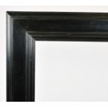 John Davies Framing. A Reproduction Dutch Black Flat Cabinet Frame, rebate 45" x 41" (114.2 x 104.