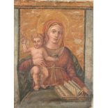 19th-20th Century Italian School. Madonna and Child, Tempera, 32" x 23.5" (81.3 x 59.7cm)