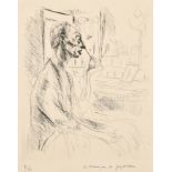 Andre Albert Marie Dunoyer de Segonzac (1884-1974) French. A Seated Clown, Etching, Signed and