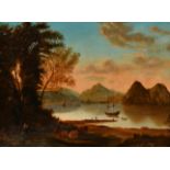 19th Century English School. A View on The Clyde with Dumbarton Rock and Castle in the distance, Oil