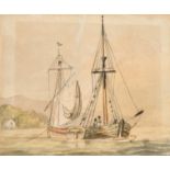 John Nixon (c.1750-1818) British. "Weymouth", Watercolour, Inscribed on a label verso, 3.25" x 4.25"