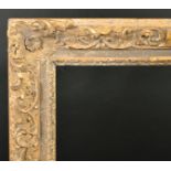 18th Century English School. A Carved Giltwood Frame, with swept and pierced corners, rebate 25.