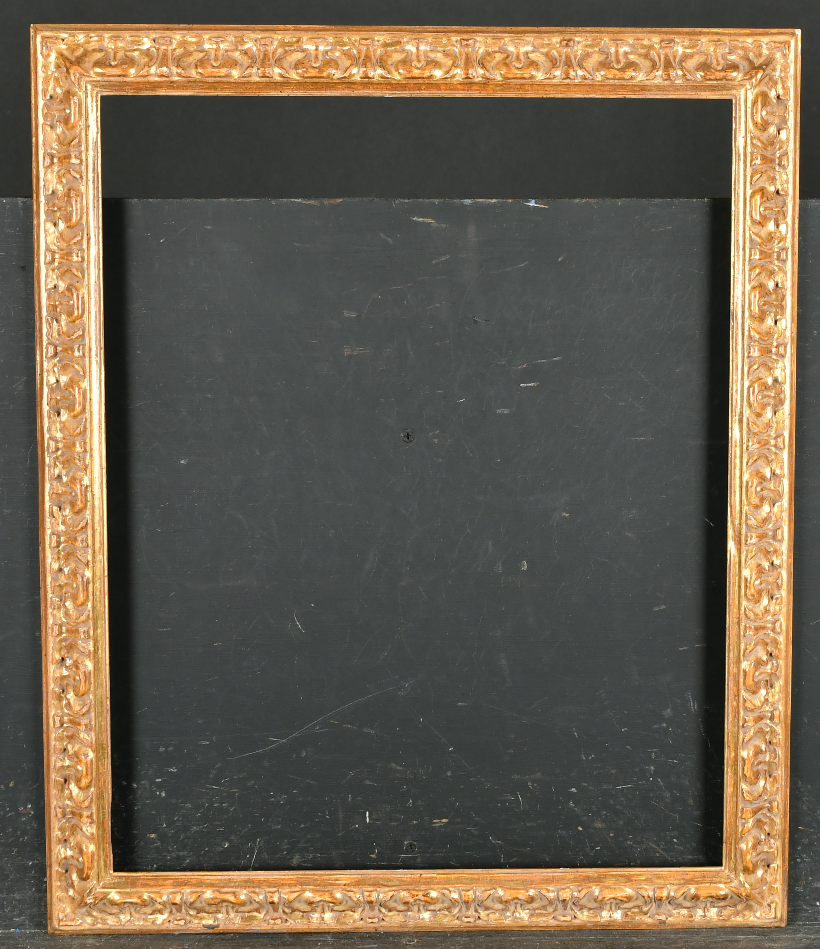 Alexander G Ley & Son. A Reproduction Italian Carved Giltwood Bolognese Leaf Frame, rebate 20" x 16" - Image 2 of 3