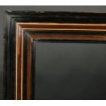 20th Century Dutch School. An Ebonised and Darkwood Frame, with simulated ivory banding, rebate 30.