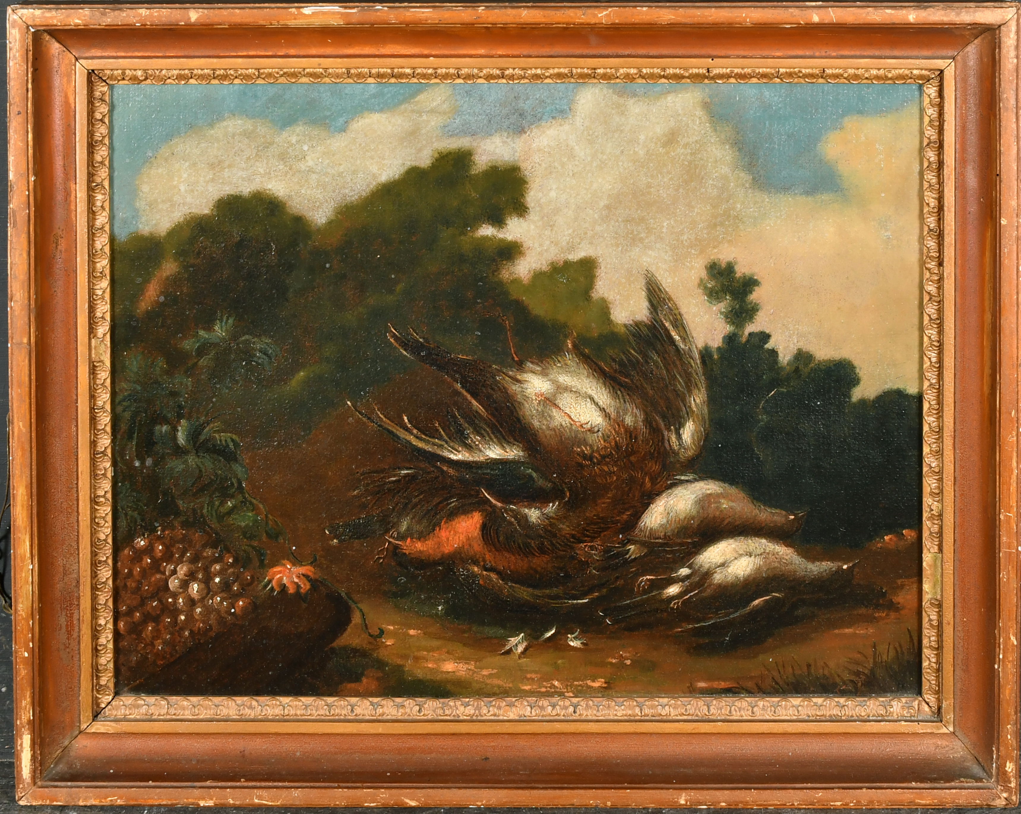18th Century Italian School, Still Life with Dead Birds, Oil on canvas, 13.5" x 17" (34.3 x 43.2cm) - Image 2 of 3