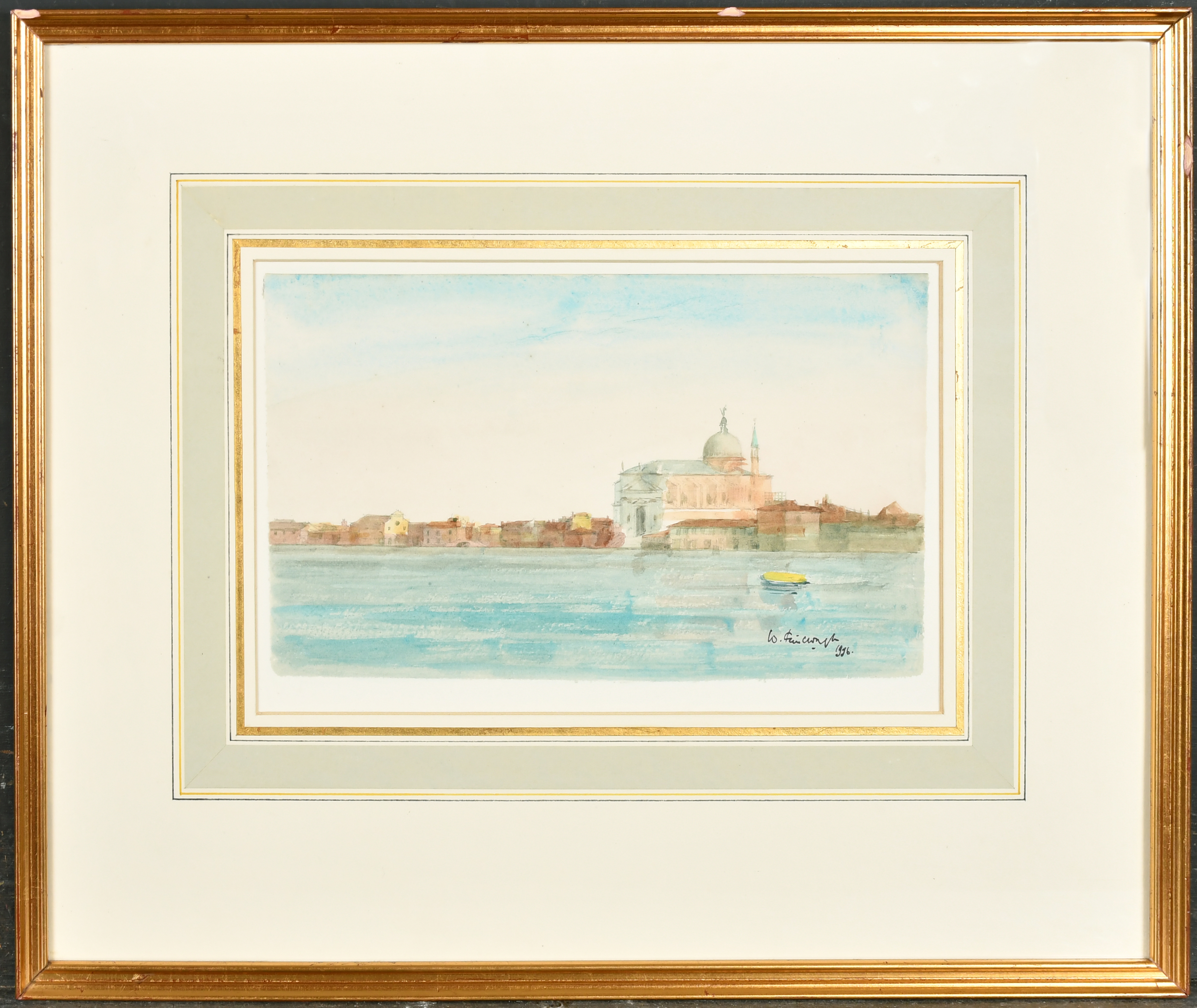 Wilfred Fairclough (1907-1996) British. "Venice, Il Redentore", Watercolour, Signed and dated - Image 2 of 6