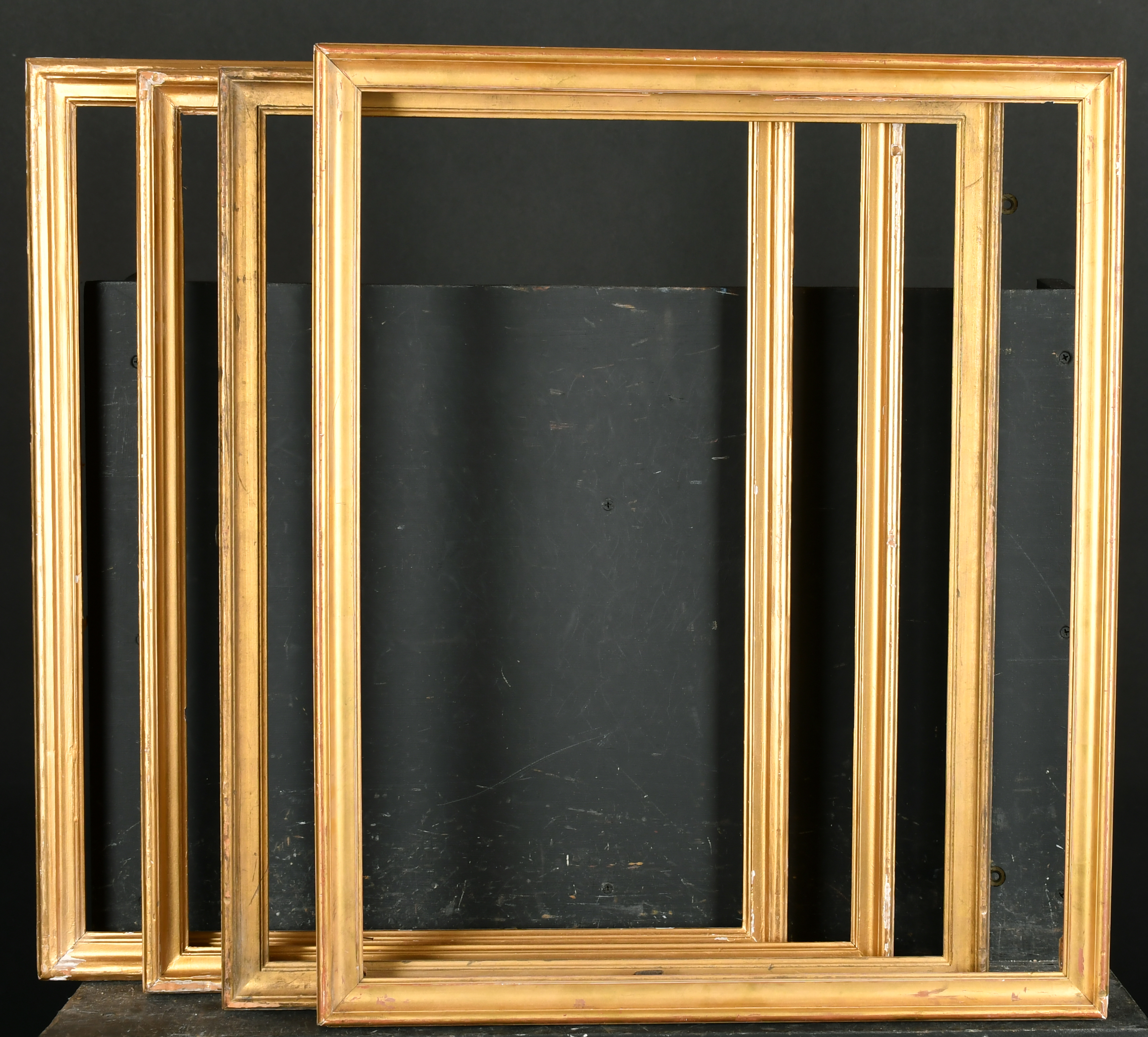 19th Century English School. A Near Set of Four Gilt Composition Frames, rebate 22.75" x 18.5" (57.8 - Image 2 of 3
