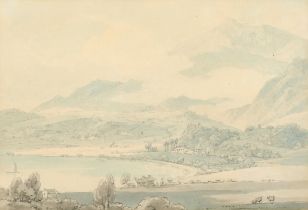Thomas Sunderland (1744-1828) British. "Mountain in Coniston called The Old Man", Watercolour,