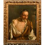 Manner of Giovanni Battista Beinaschi (1636-1688) Italian. A Bearded Figure, Oil on canvas, In a