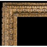 17th Century Italian School. A Fine Carved Giltwood Bolognese Frame, carved in eight lines, rebate