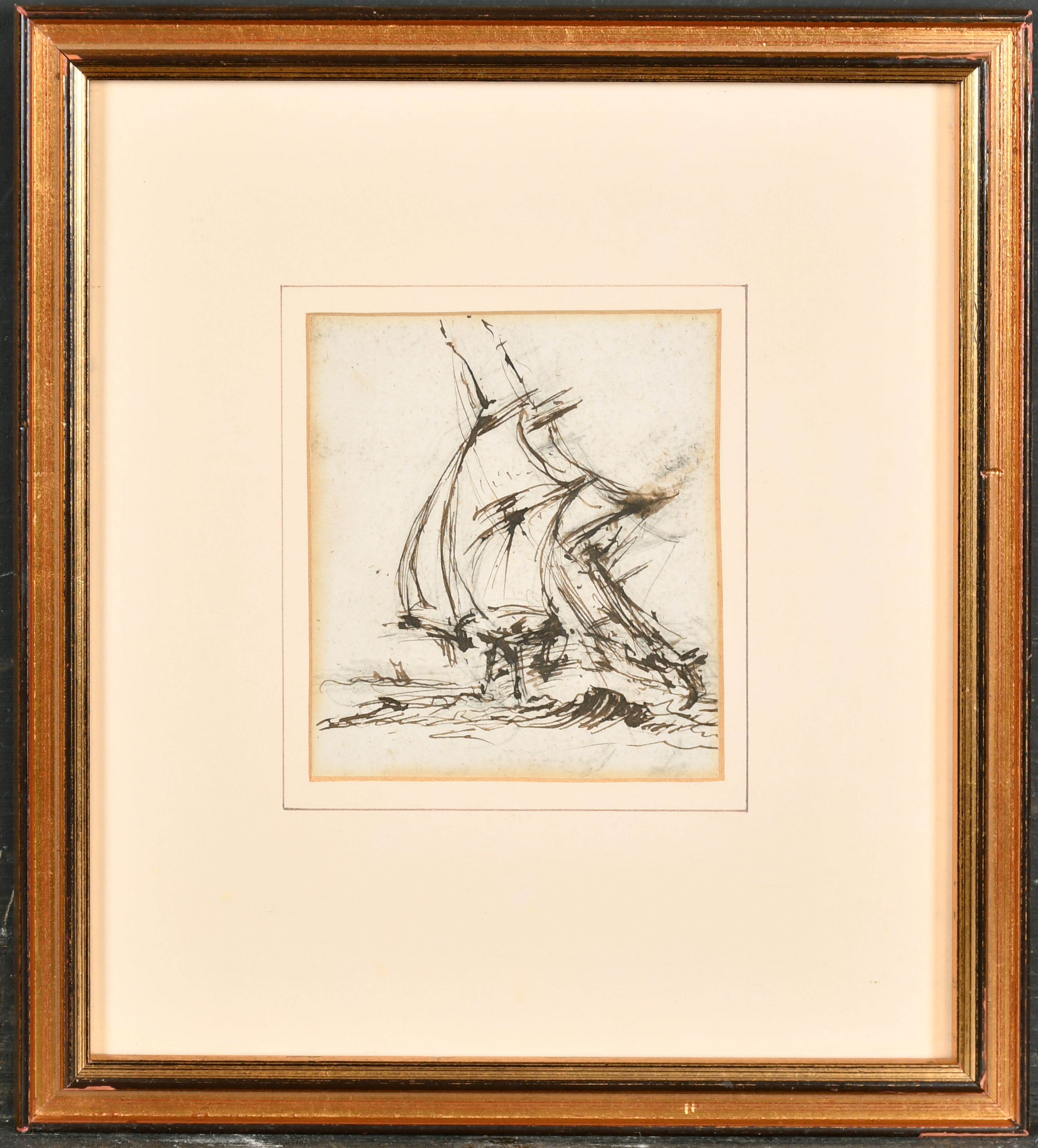 Attributed to Henry Alken (1774-1850) British. 'Head of a Hound', Pencil, Inscribed on a label - Image 3 of 10