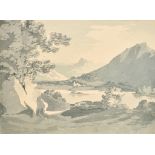 James Bourne (1773-1854) British. A Mountainous River Landscape, Watercolour, Inscribed on mount 7.