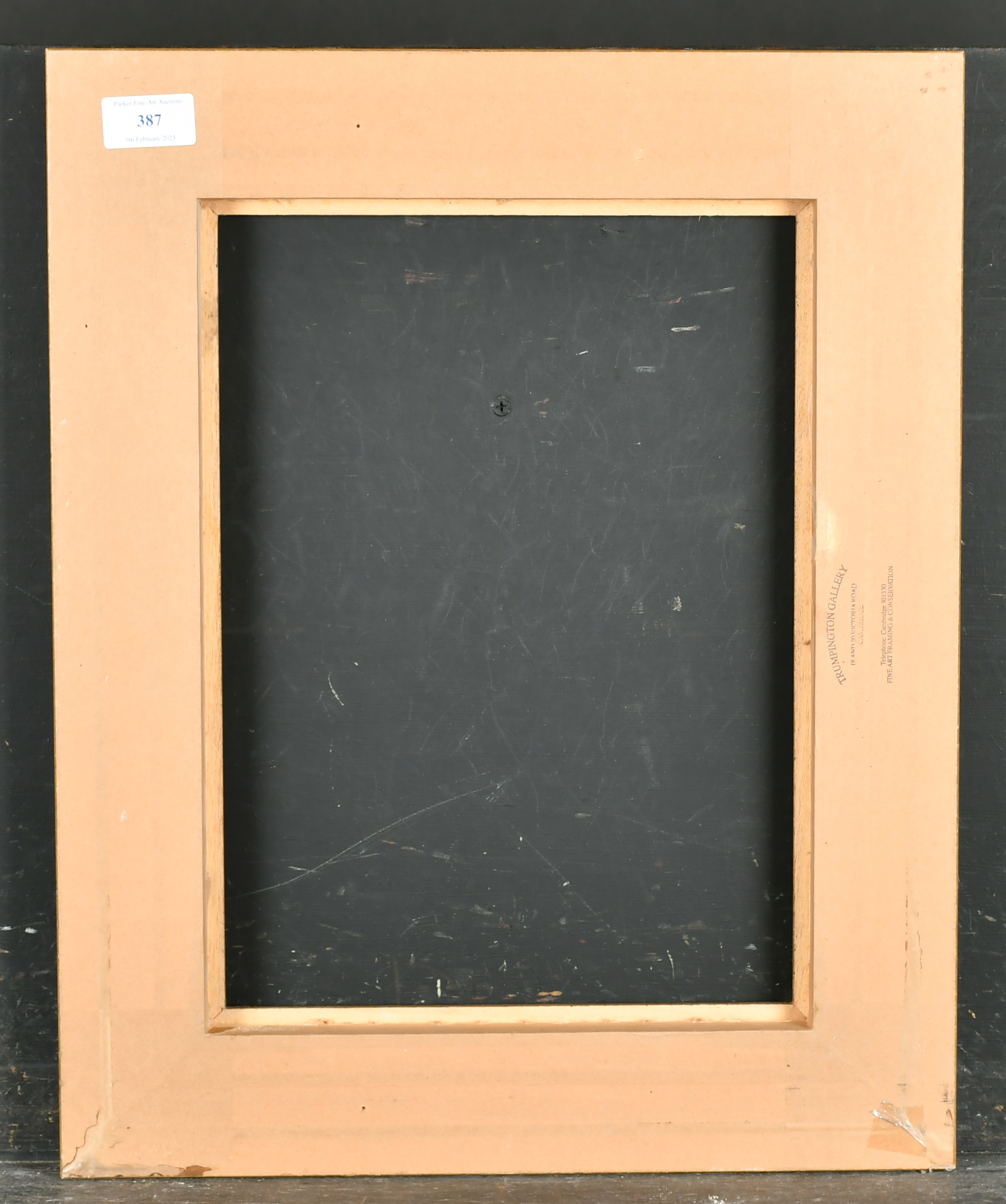 20th Century Italian School. A Reproduction Black and Gilt Cassetta Frame, rebate 13.75" x 10" (34.9 - Image 3 of 3