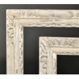 17th Century English School. A Fine Pair of Carved Silvered Panel Frames, rebate 30" x 25" (76.2 x