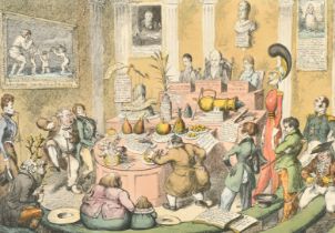 George Cruikshank (1792-1878) British. "Exhibition Extraordinary in The Horticultural Room", Etching